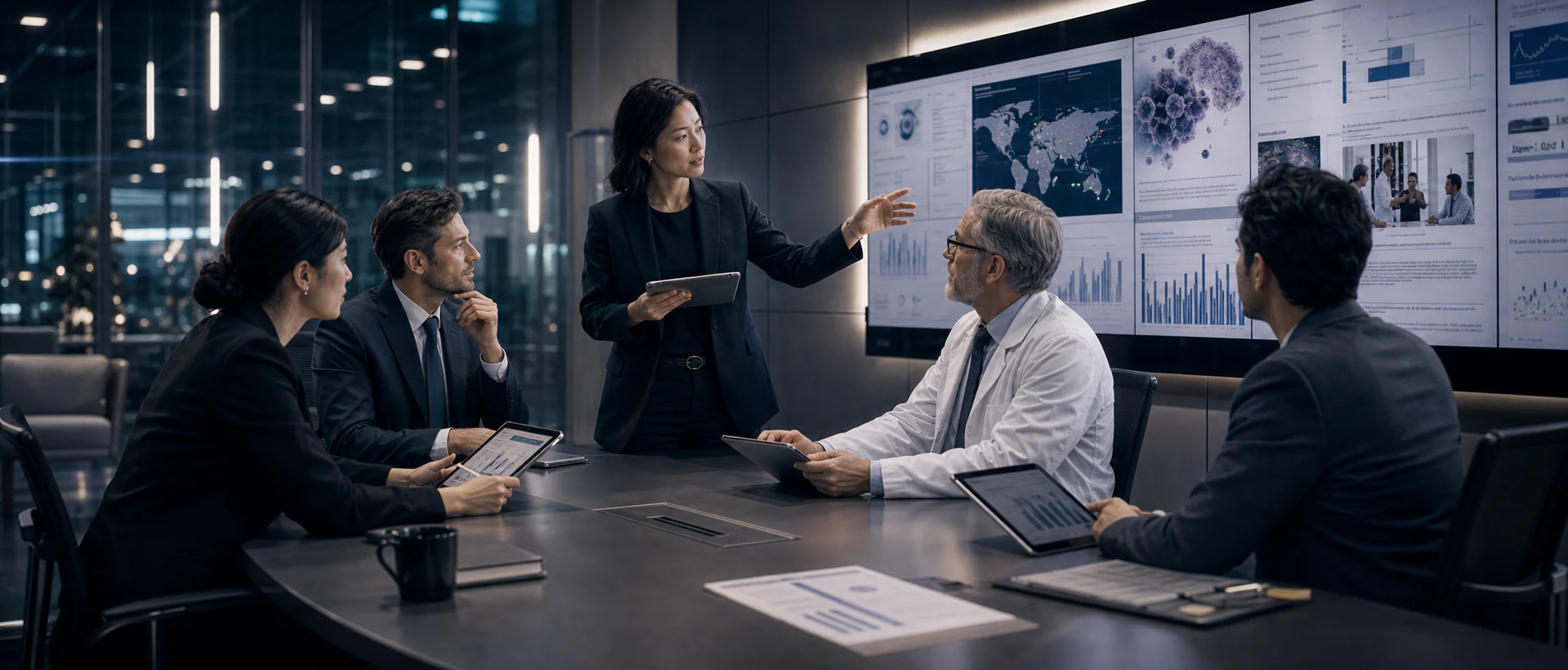 A Medical Affairs team synthesizing field insights and scientific engagement strategy
