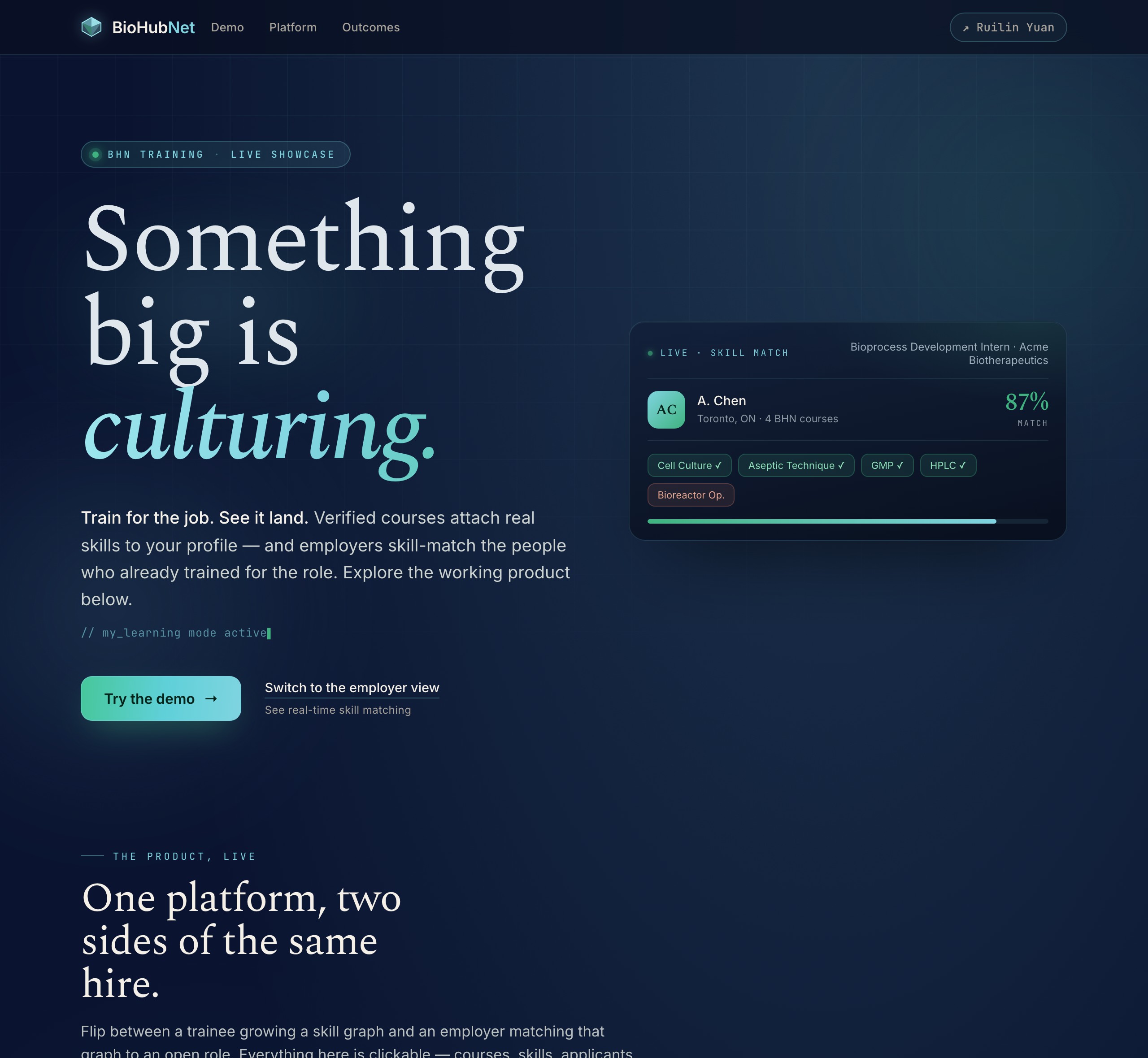 BHN — biotech training platform