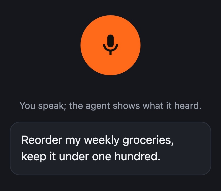 Voice Pay — voice-first agentic payments